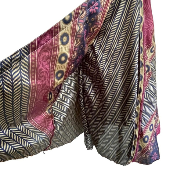 Style Unlimited Boho Dress Gold Blue One Size - Picture 3 of 10